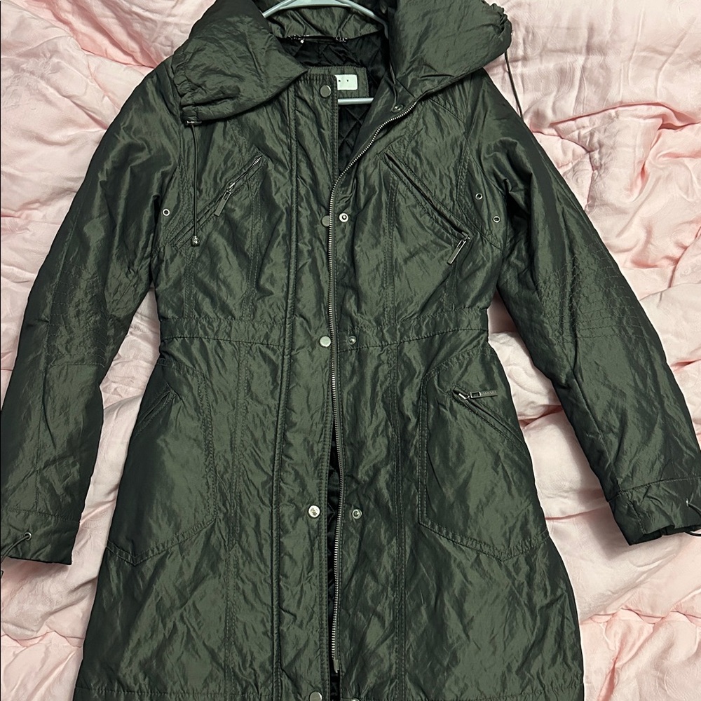 Laundry By Shelli Segal Quilted olive green Jacket